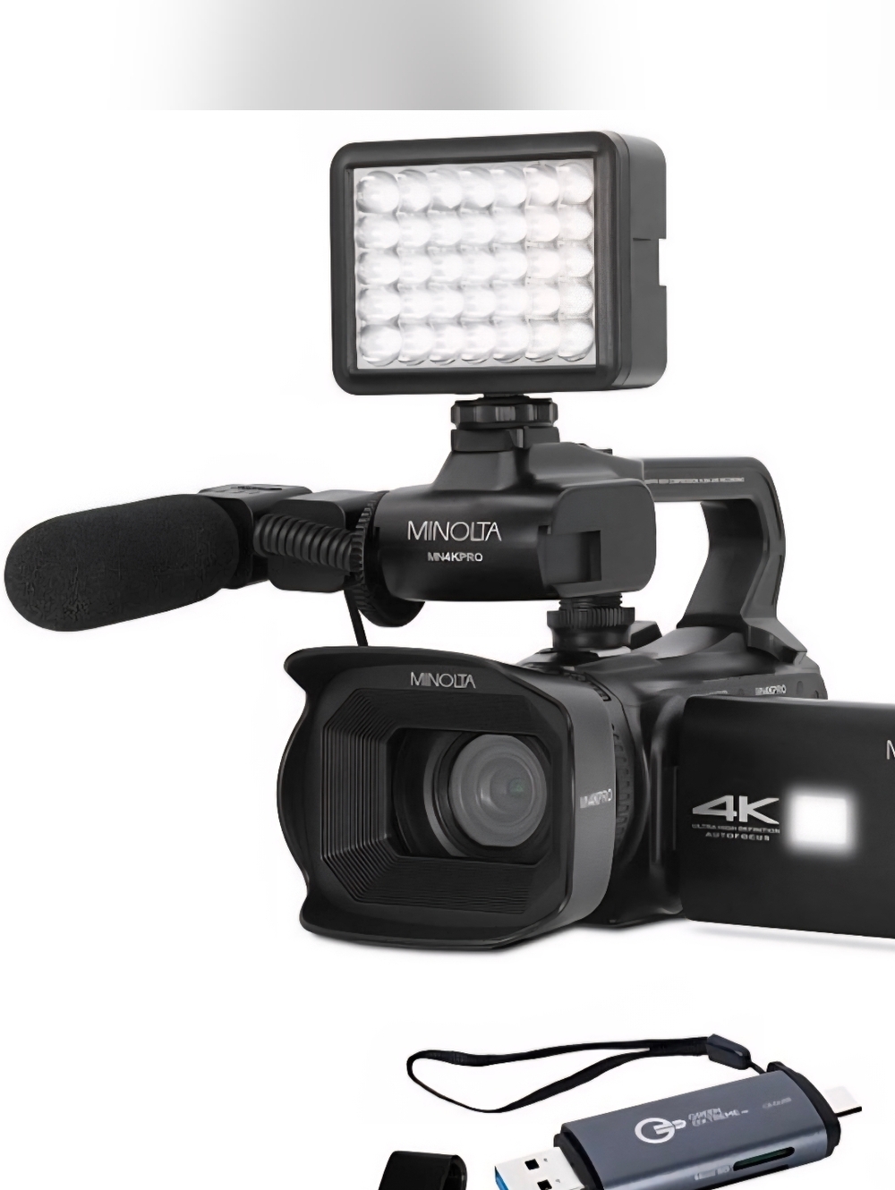New! MN4KPRO 64MP 4K Ultra HD Autofocus Pro Camcorder Kit